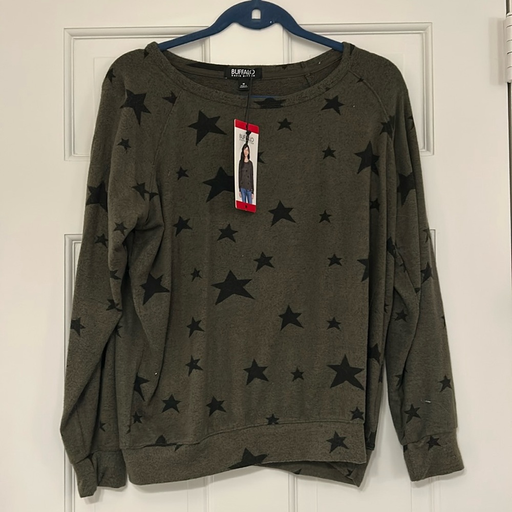 Buffalo David Bitton Womens Relaxed Fit Cozy Pullover Top